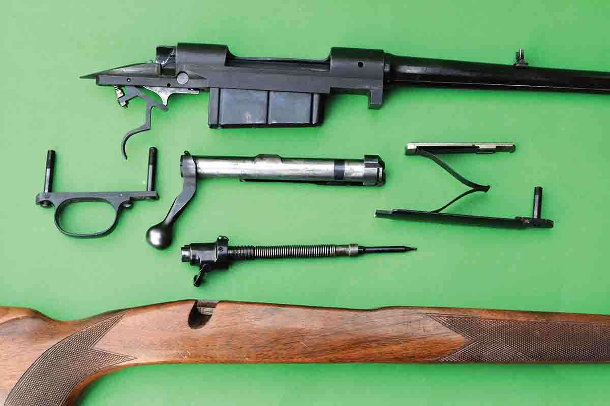 The pre-’64 Model 70 Winchester (Featherweight variant shown) is simple and easy to disassemble in the field for cleaning. The design and engineering is outstanding, but also simple and rugged.